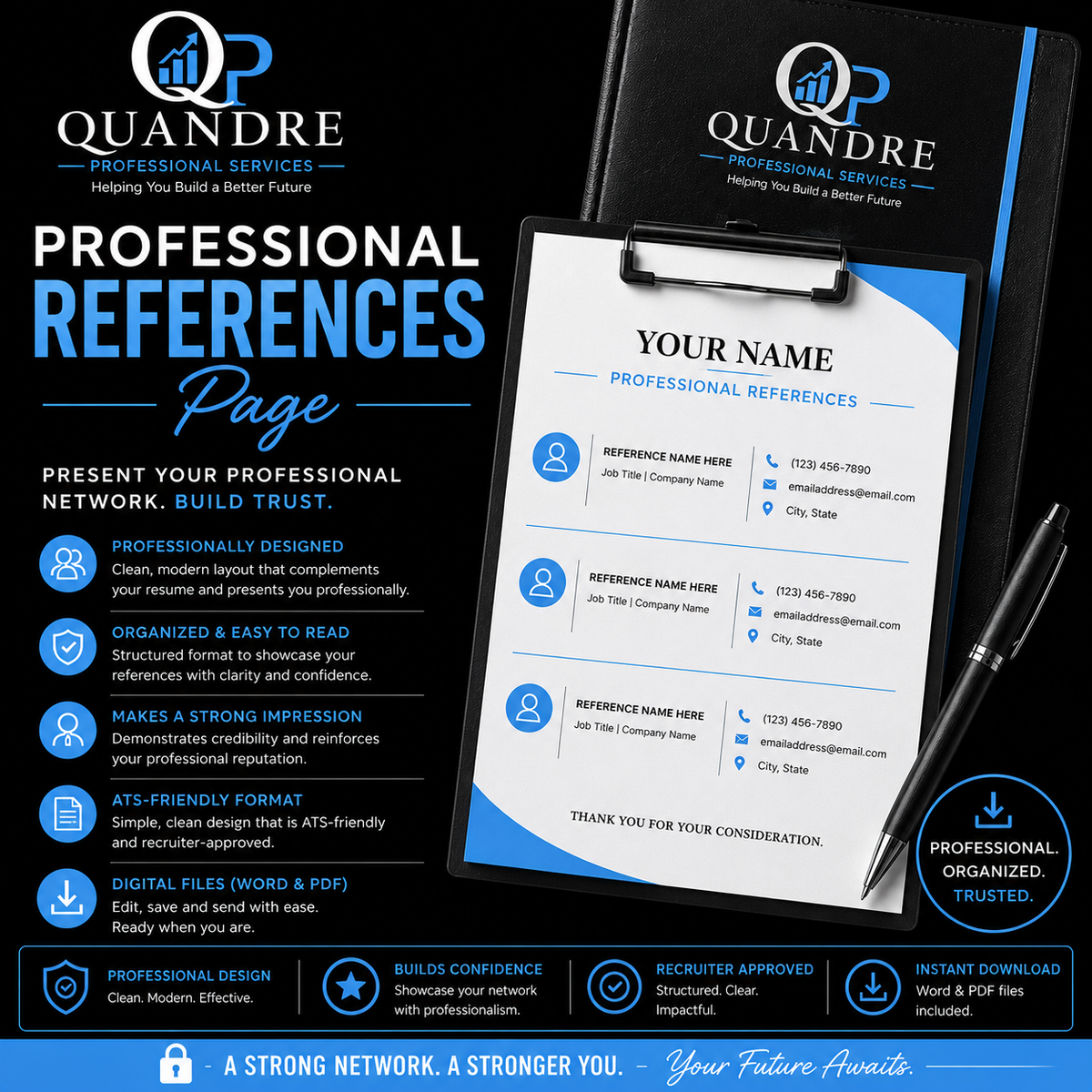 Professional References Page